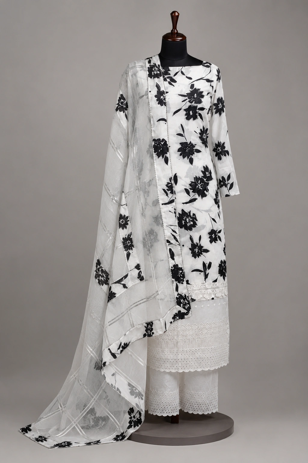 Elegant Mul Cotton Embroidered Ethnic Suit Set with Matching Dupatta - Image 6
